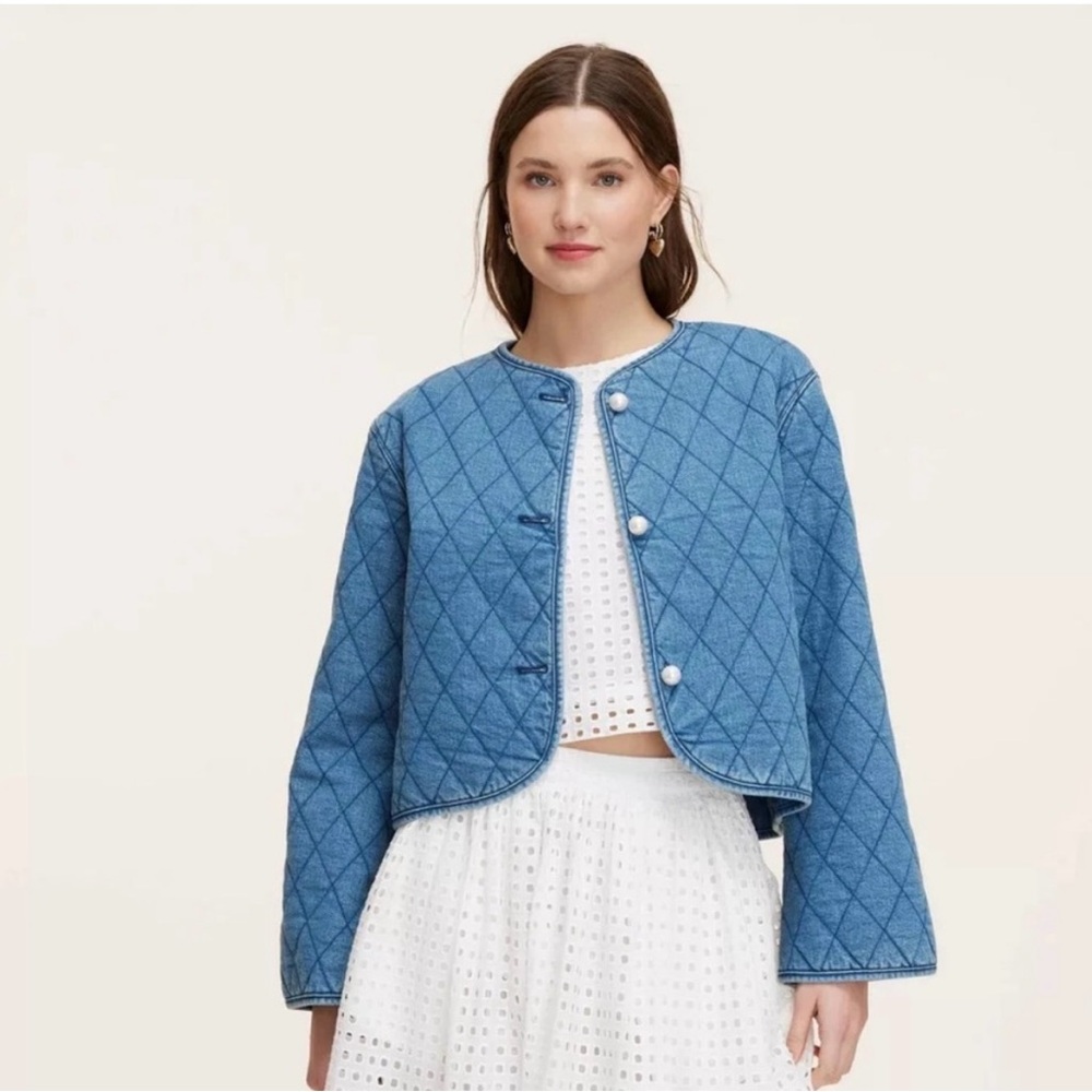 Kate Spade New York X Target | Blue Quilted Jean Jacket